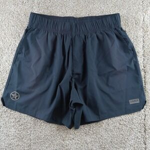 Savage Barbell Shorts‎ Mens Medium Black Athletic Gym Training Stretch Polyester
